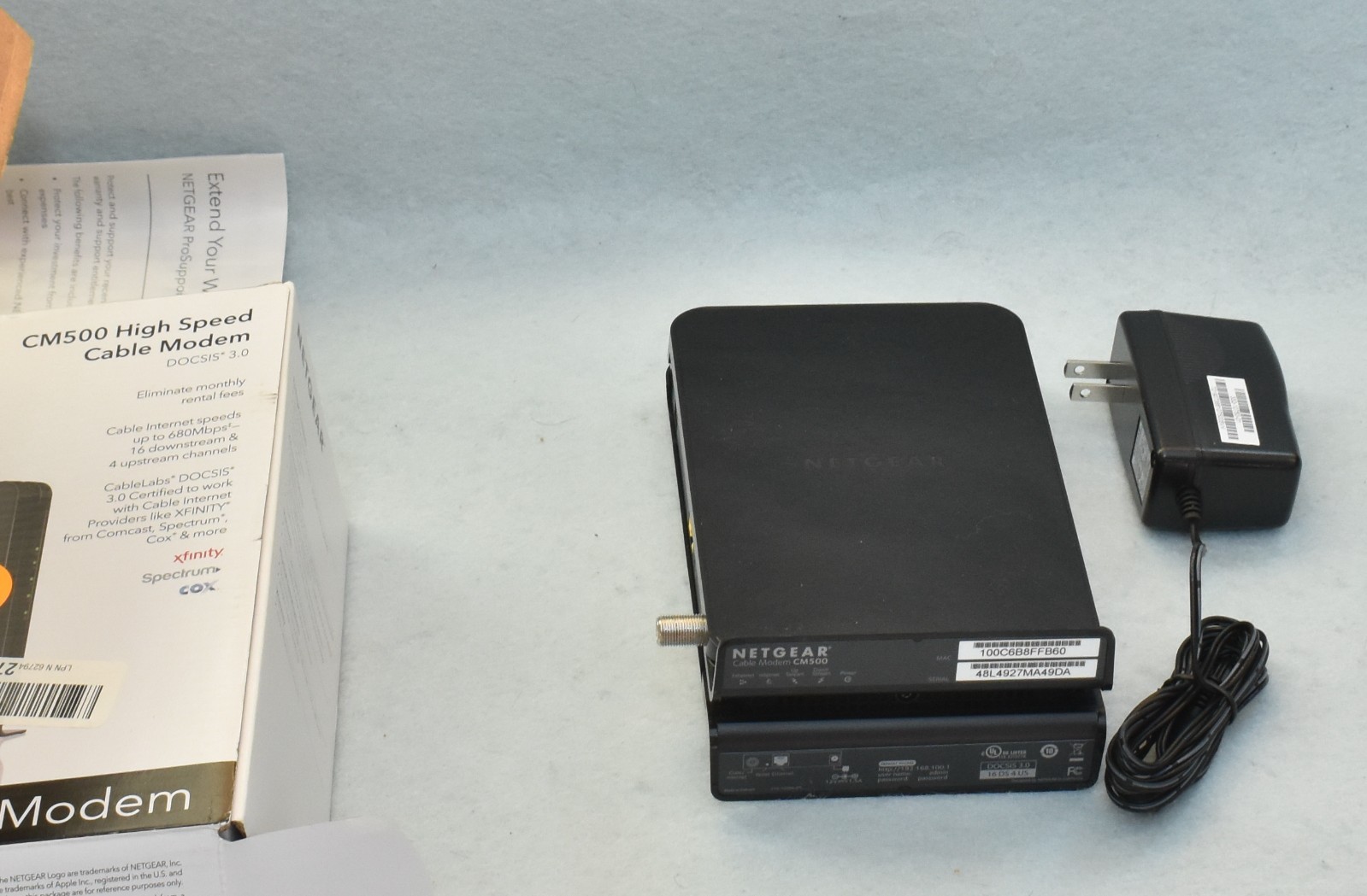 Lot of 10 NETGEAR CM500 DOCSIS 3.0 Cable Modem 680 Mbps OPEN BOX