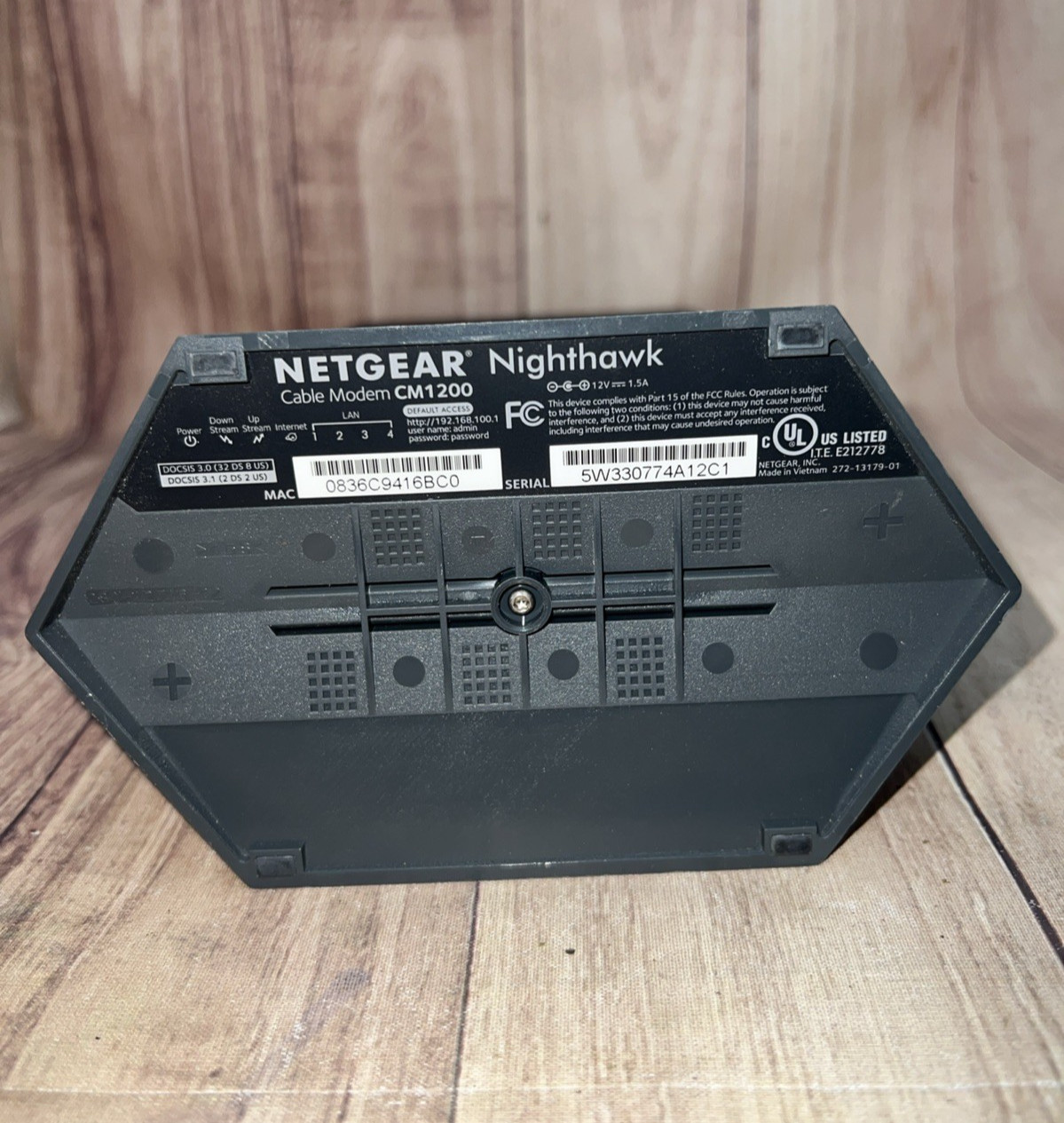 NETGEAR Nighthawk CM1200 Gigabit DOCSIS 3.1 Cable Modem CM 1200