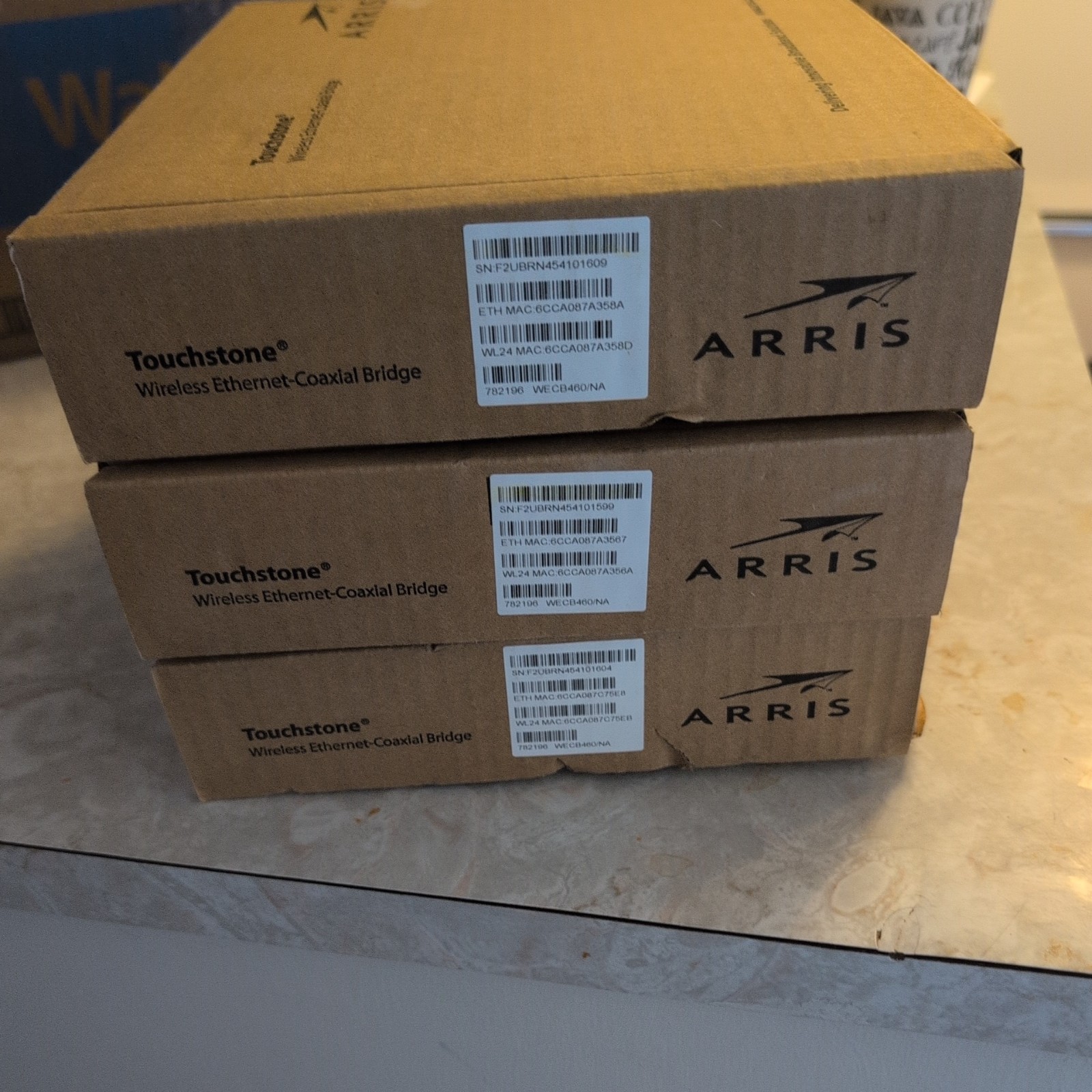 ARRIS ac WiFi 782196 WECB460/NA Touchstone Wireless Ethernet-Coaxial Bridge NEW