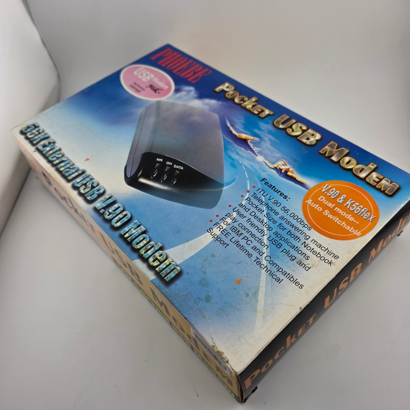 Phoebe Pocket USB 56K External Modem V.90 K56Flex Open Box NOS Sealed