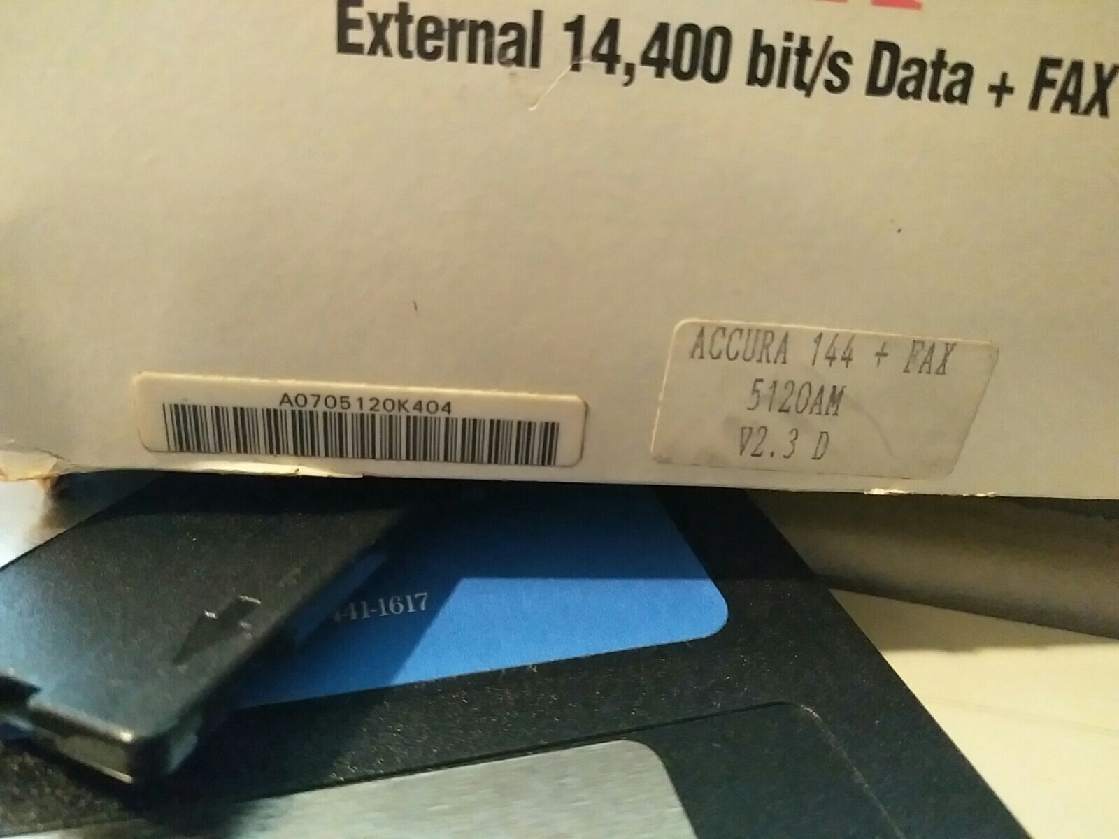 HAYES 5150AM ACCURA 14400 + FAX144 EXTERNAL MODEM. New, orig box, docs & softwar
