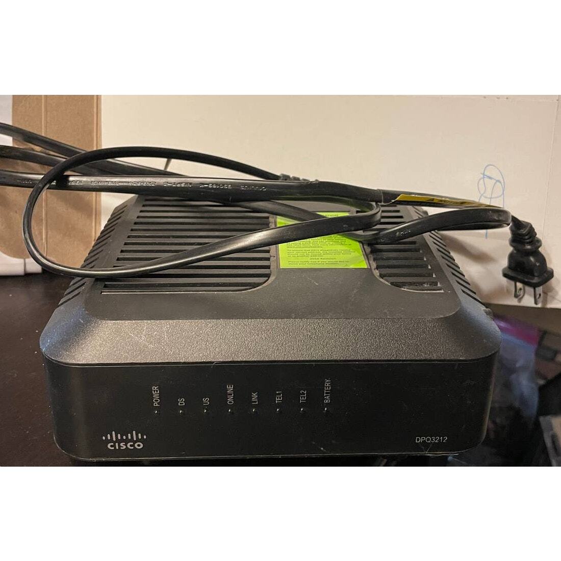 Cisco DPQ3212 Cable Modem Phone DOCSIS 3.0 with Power Cord