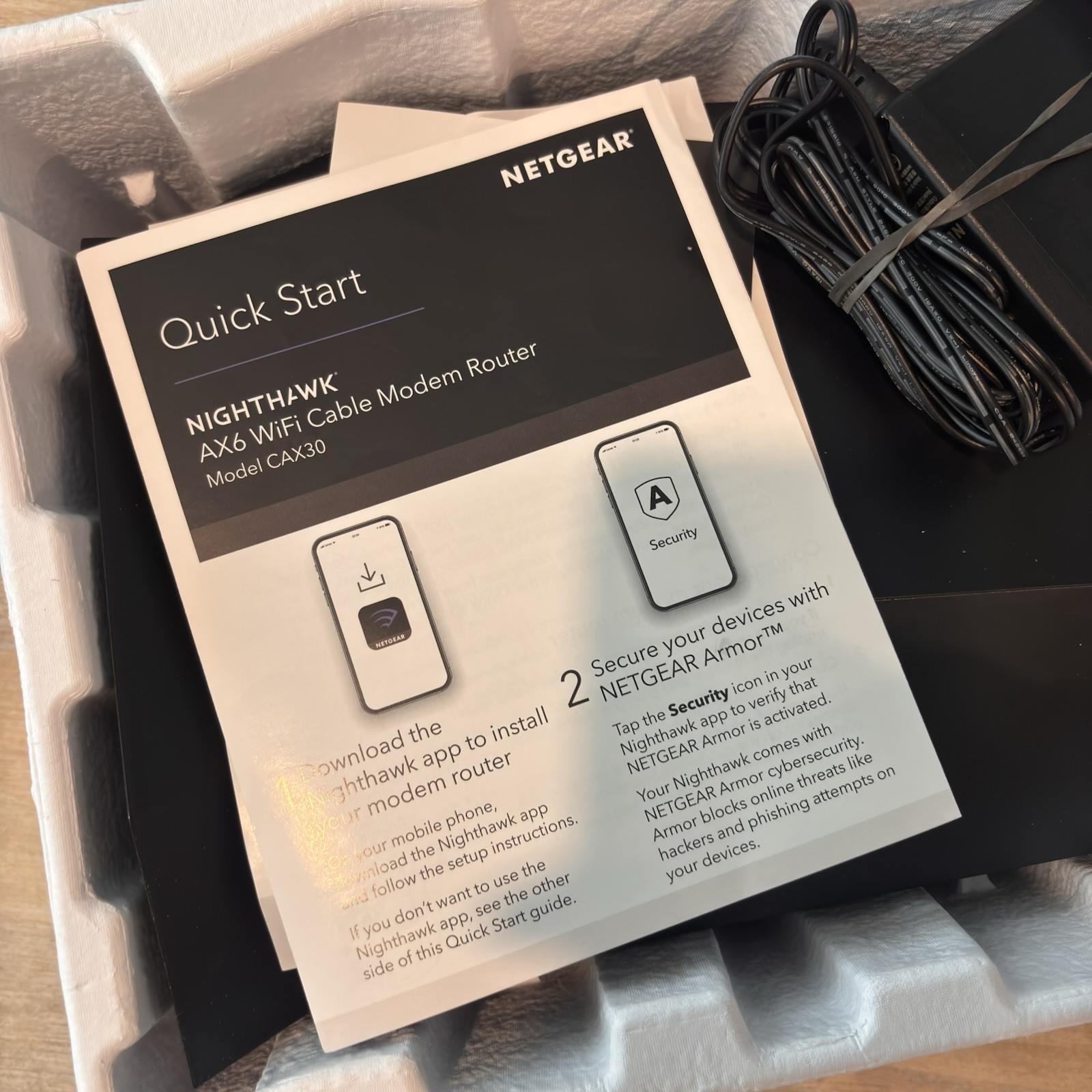NETGEAR Nighthawk Wifi Cable Modem Router Cable Gateway DOCSIS 3.1 AX2700 NEW