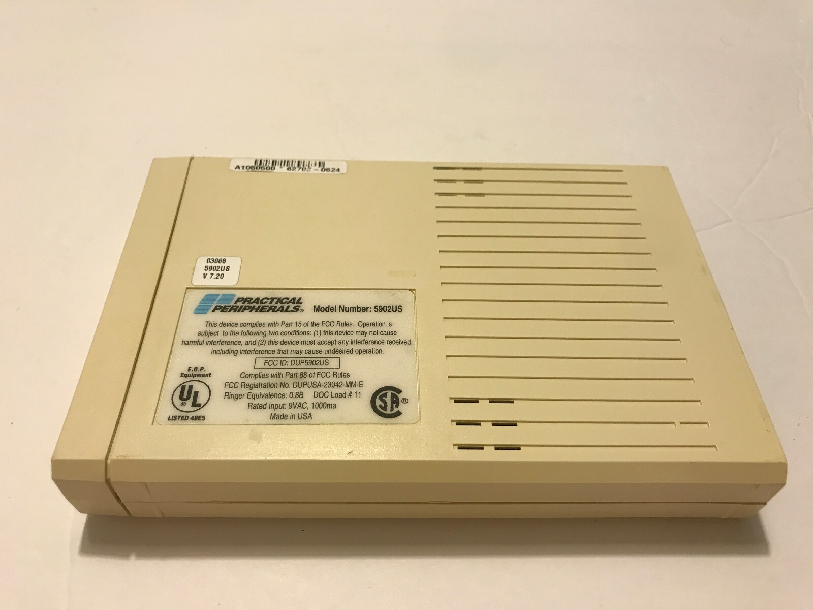 Practical Peripherals PM288MT 1000mA Mini Tower II V.34 External Data/Fax Modem