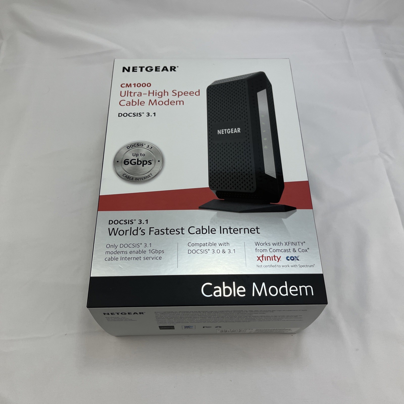NETGEAR CM1000 Wired-Ethernet (RJ-45) Cable – CM1000100NAS (Black)