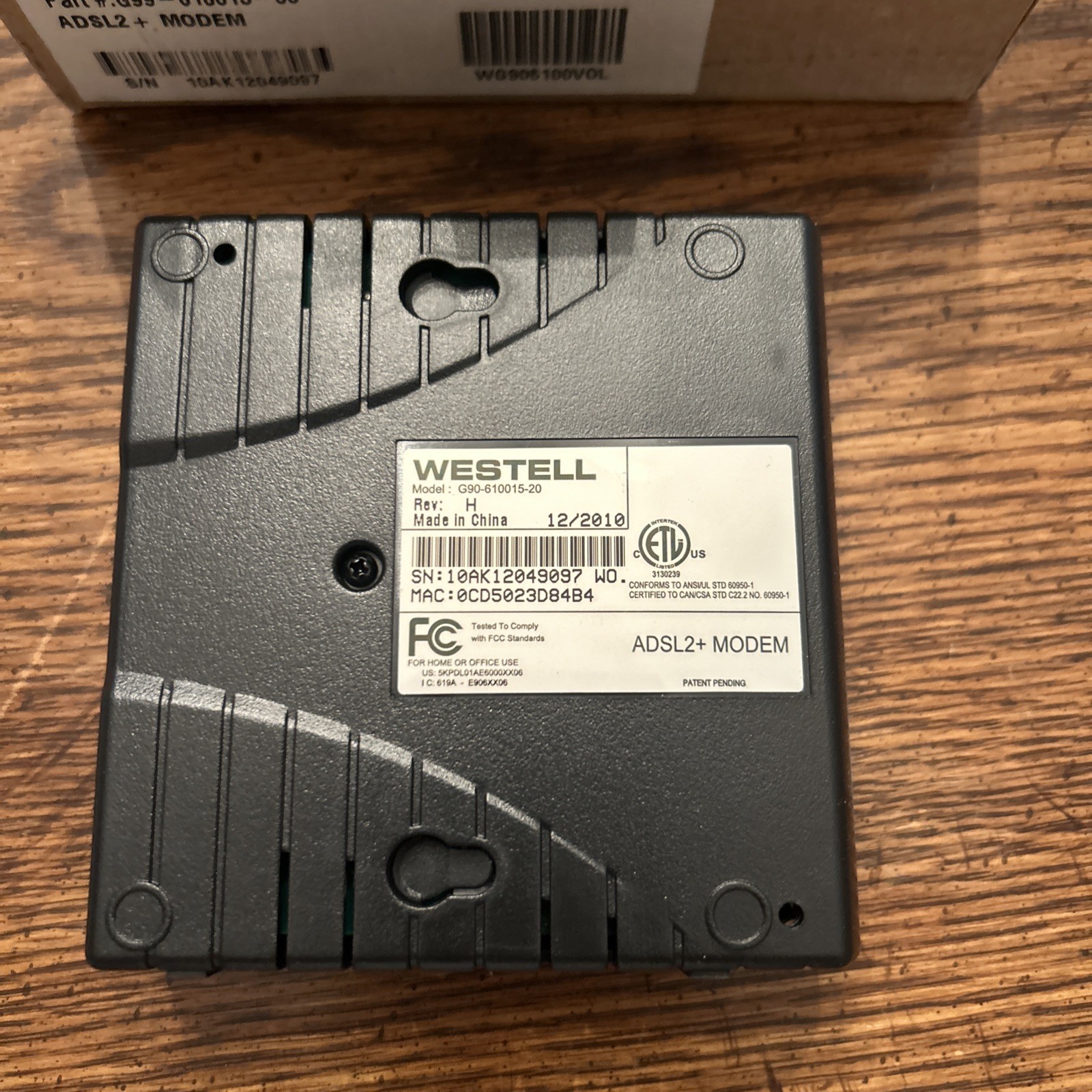 Westell #G99-610015-00, ADSL2+ Internet Modem NEW IN BOX READ FAST SHIPPING