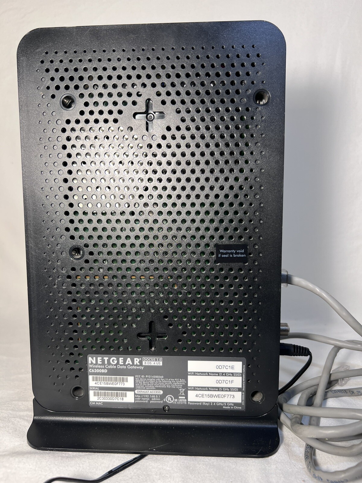 NETGEAR C6300BD AC1900 DOCSIS 3.0 Cable Modem WiFi Router