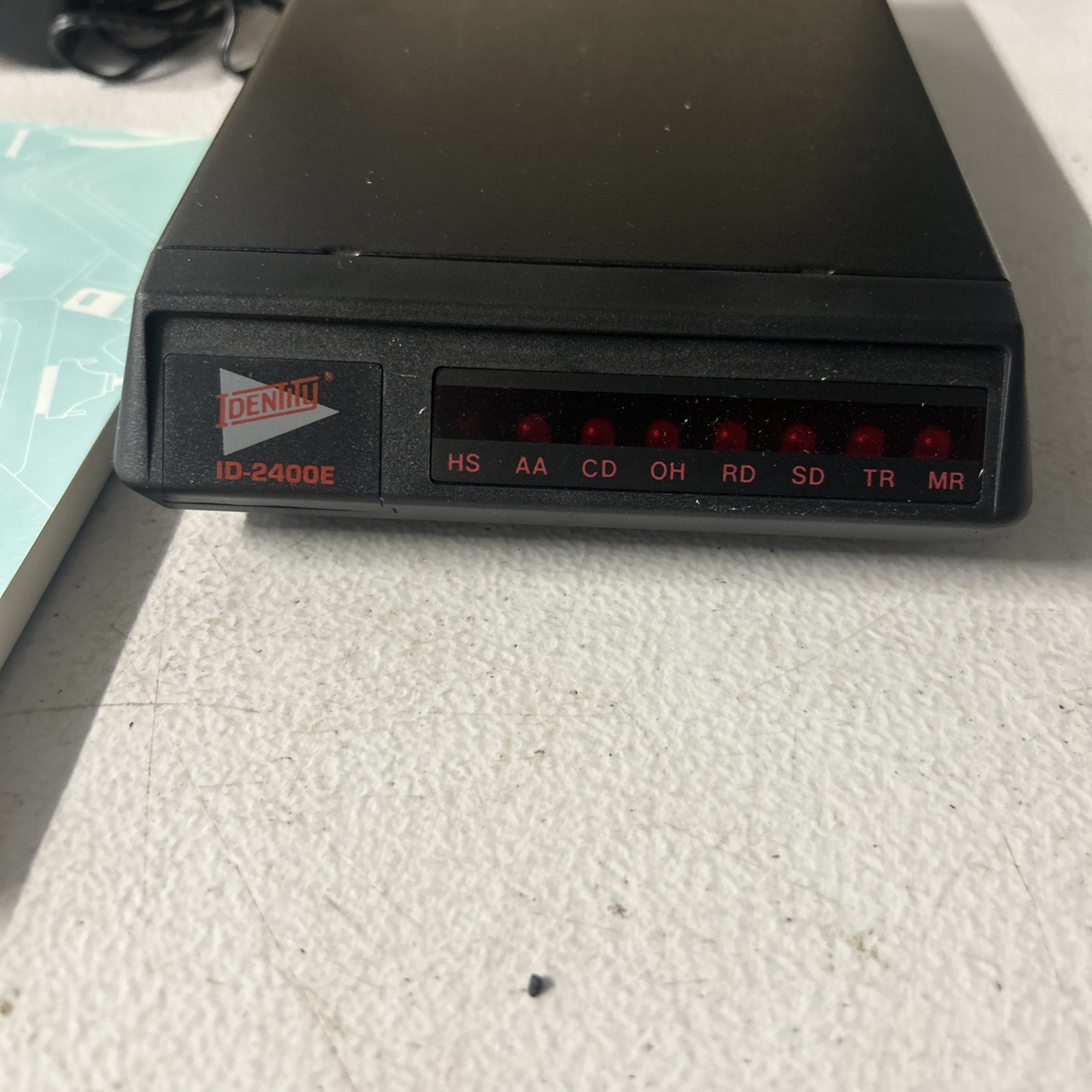 Identity External Modem ID2400E 2400 Bps w/Cords & Manual