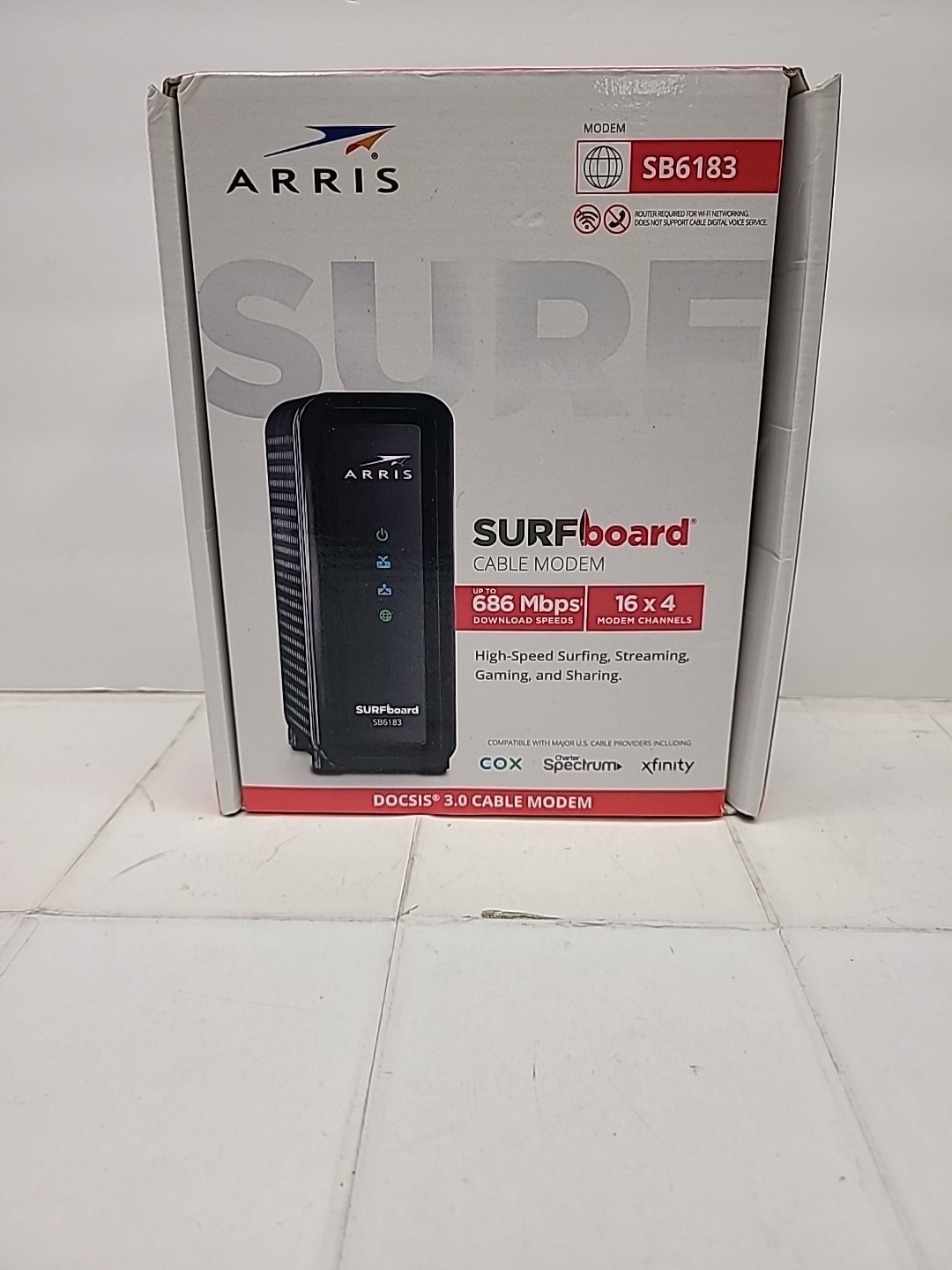 ARRIS SURFboard SB6183 DOCSIS 3.0 Cable Modem -Xfinity Spectrum BLACK New Sealed