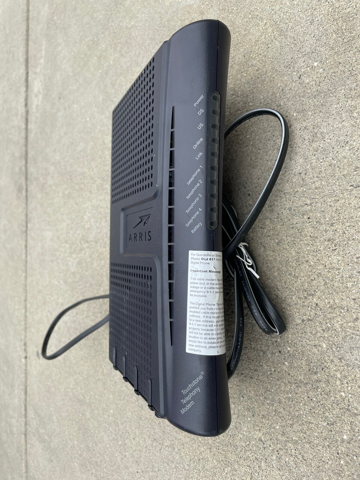 ARRIS TM604G Cable Touchstone Telephony Modem – Model TM604G