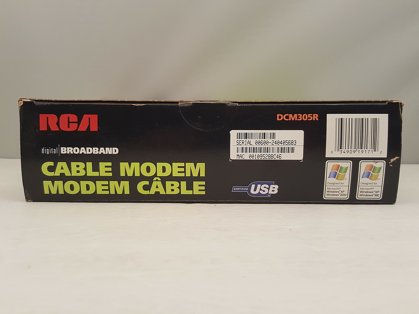 RCA / Thomson Digital Broadband USB DOCSIS Compliant Cable Modem | DCM305R USED