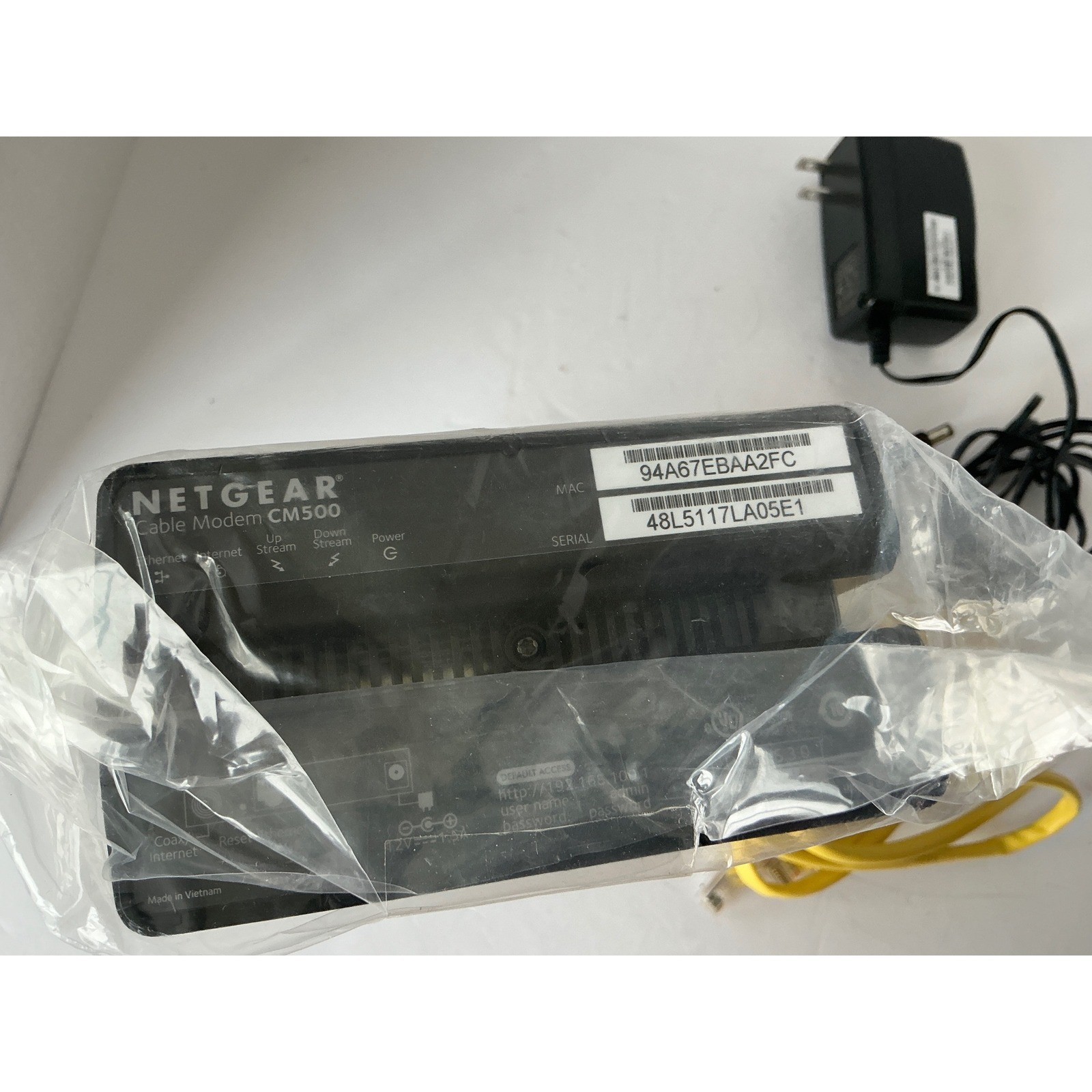 Netgear Cable Modem CM500 DOCSIS 3.0 16×4 High Speed Black Networking