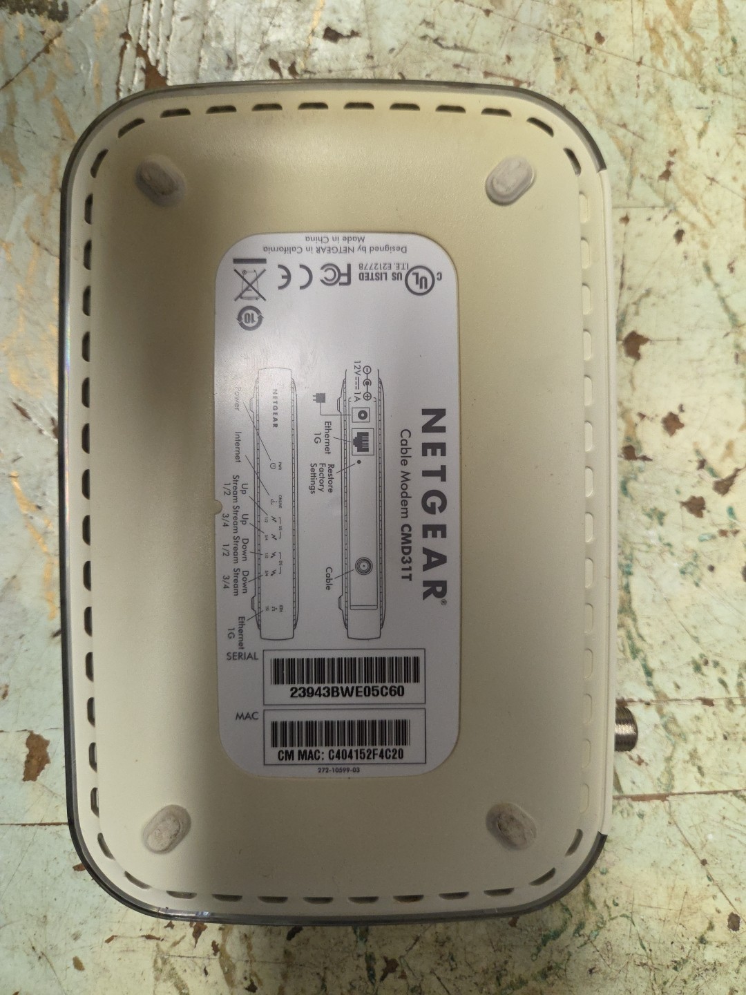 NETGEAR CMD31T-100NAS 153.6 Mbps