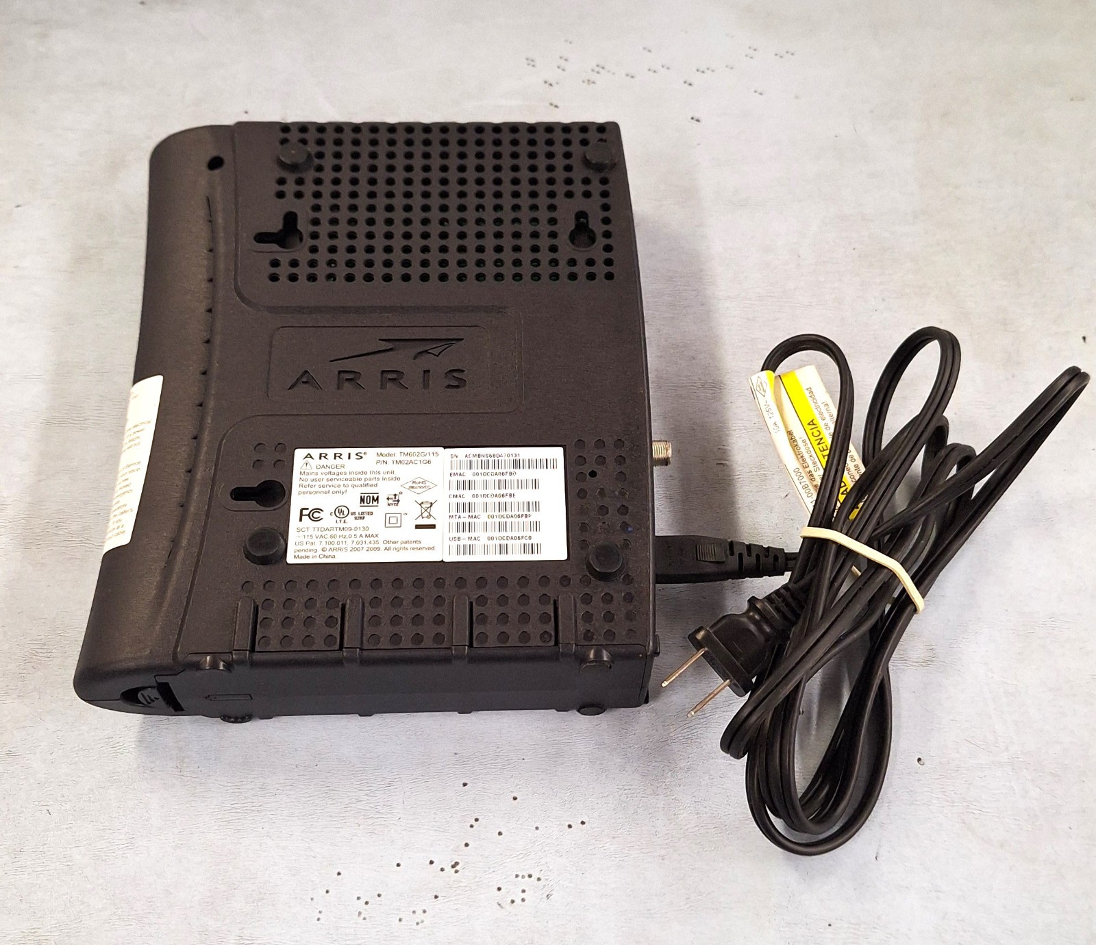 Arris TM602 Telephony Modem