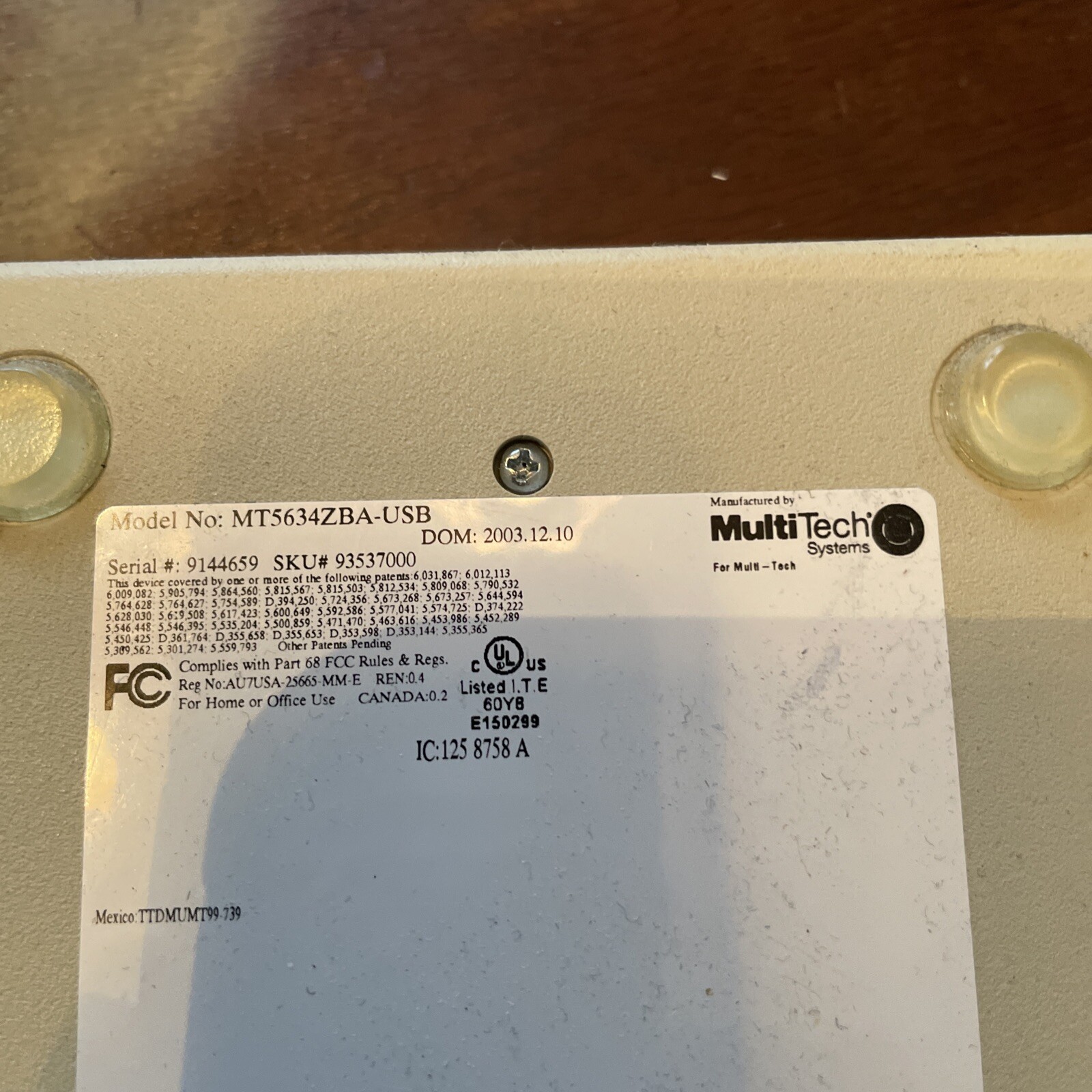MultiTech Multi-Tech MultiZBA (MT5634ZBA) 56 Kbps