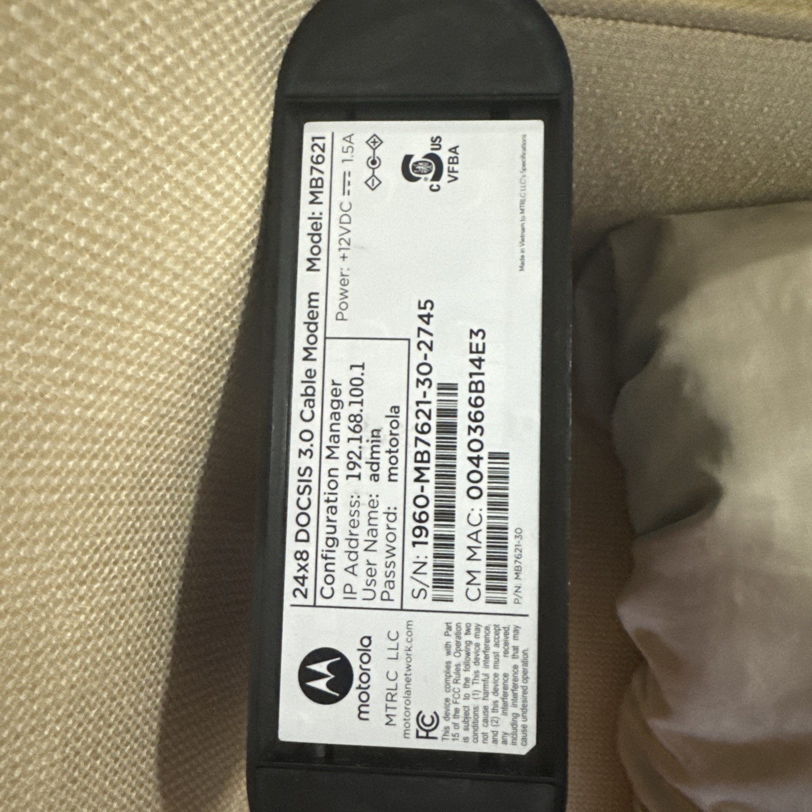 Motorola MB7621
