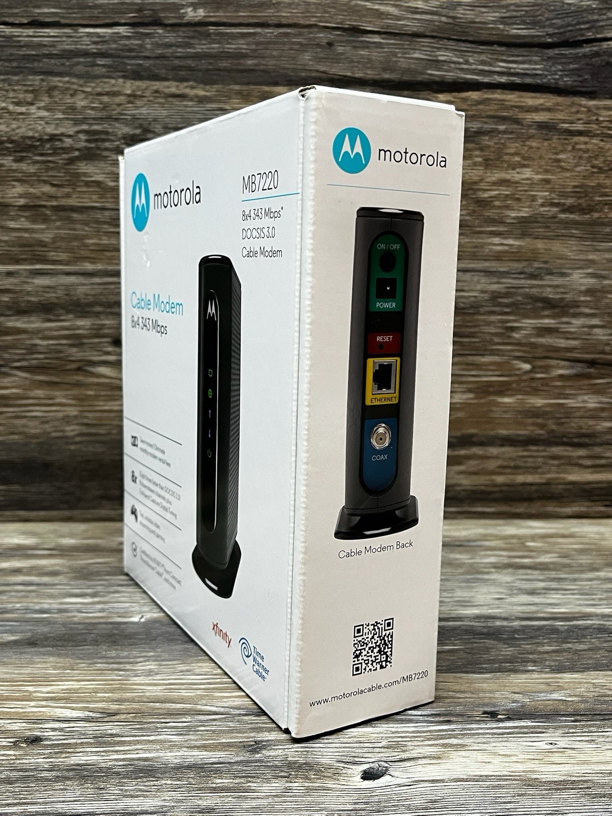 Motorola Model MB7220 8×4 DOCSIS 3.0 Cable Modem New Open Box Condition