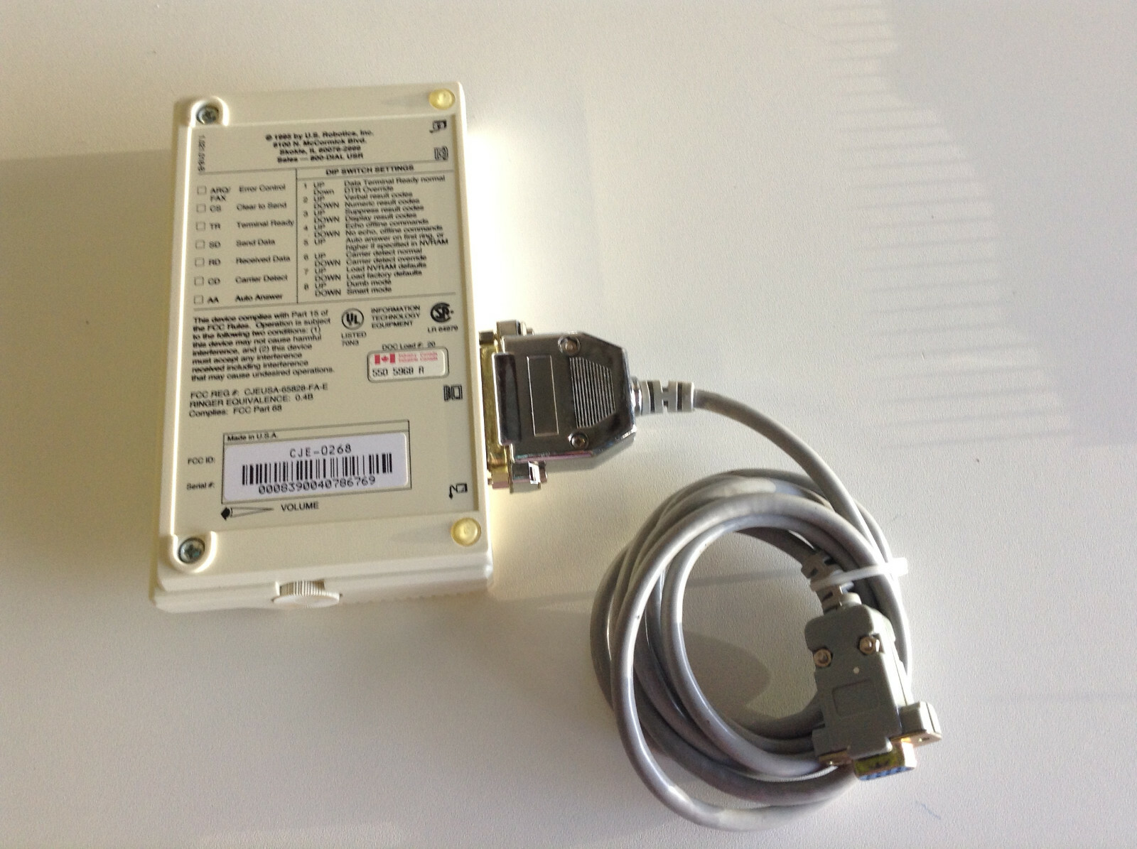 BB14: USRobotics Sportster 28,800 FaxModem CJE-0340 w/ V.34 and V.32