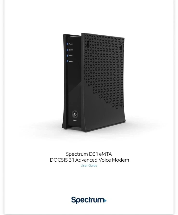 Spectrum Hitron ET2251 D3.1 2.5G eMTA PC15 Advanced Voice Modem