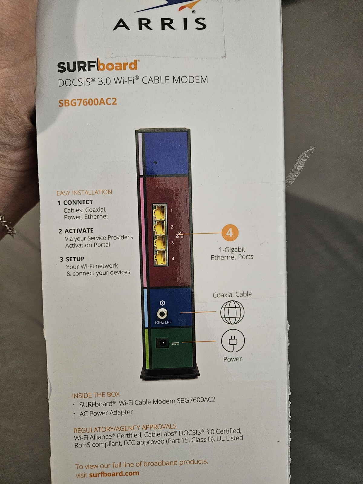 ARRIS SURFboard SBG7600AC2 DOCSIS 3.0 Cable Modem & AC2350 Wi-Fi Router