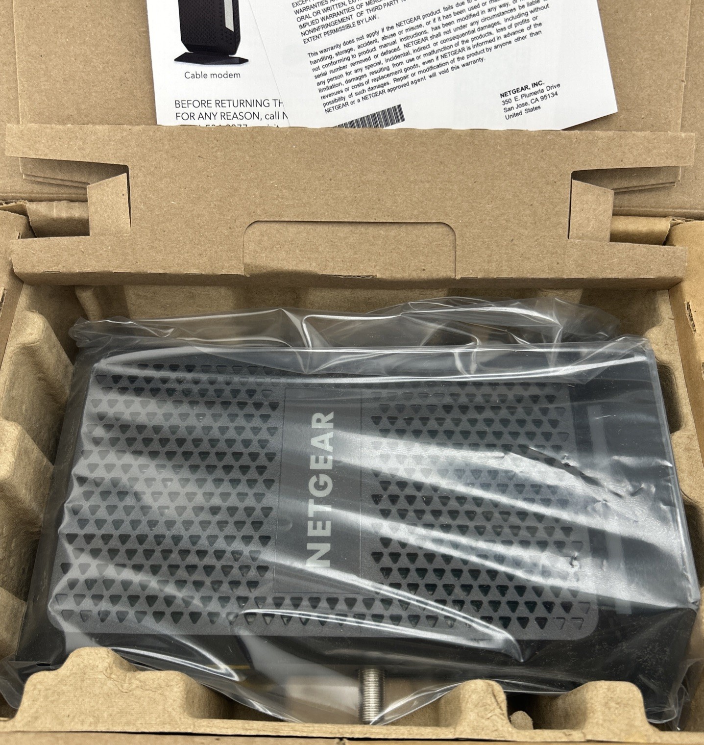 NETGEAR CM1000 DOCSIS 1000Mbps Cable Modem (CM1000-1AZNAS) NETGEAR RENEWED