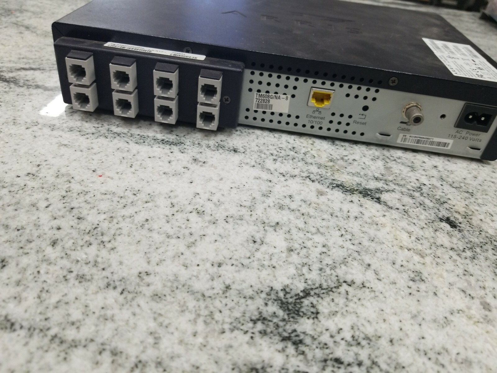 ARRIS TM608G Modem, SN,93B0PC000596 (16-24A