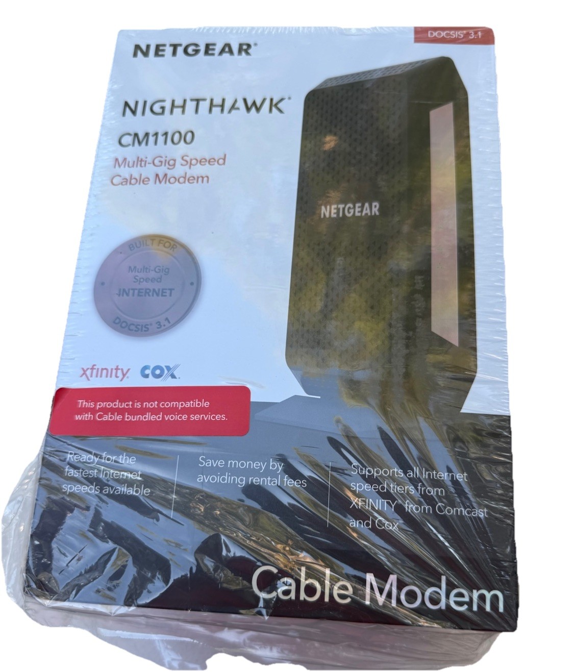 NETGEAR Nighthawk CM1100 DOCSIS 3.1 Multi-Gig Cable Modem Tested Working