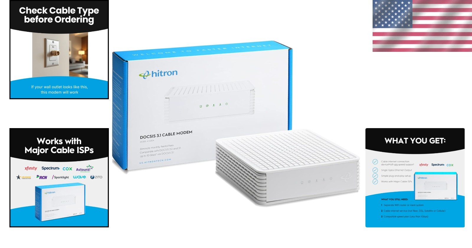 COAXIAL Cable Internet Modem – Xfinity, Spectrum