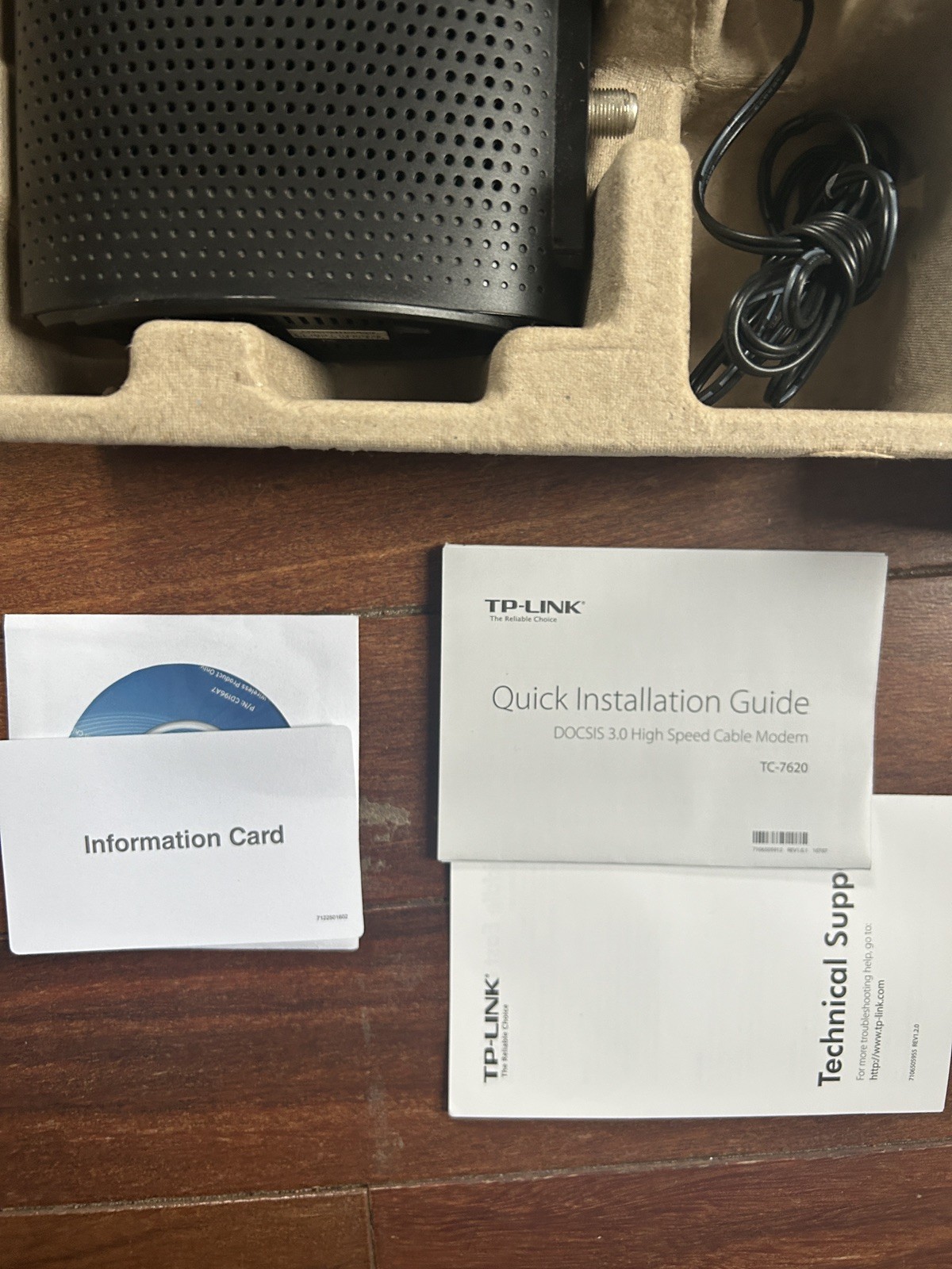 TP-Link TC-7620 DOCSIS 3.0 Cable Modem 680 MBPS New Open Box