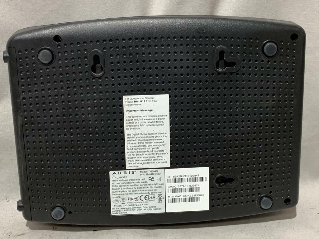 ARRIS TM804G Telephony Cable Modem WIFI