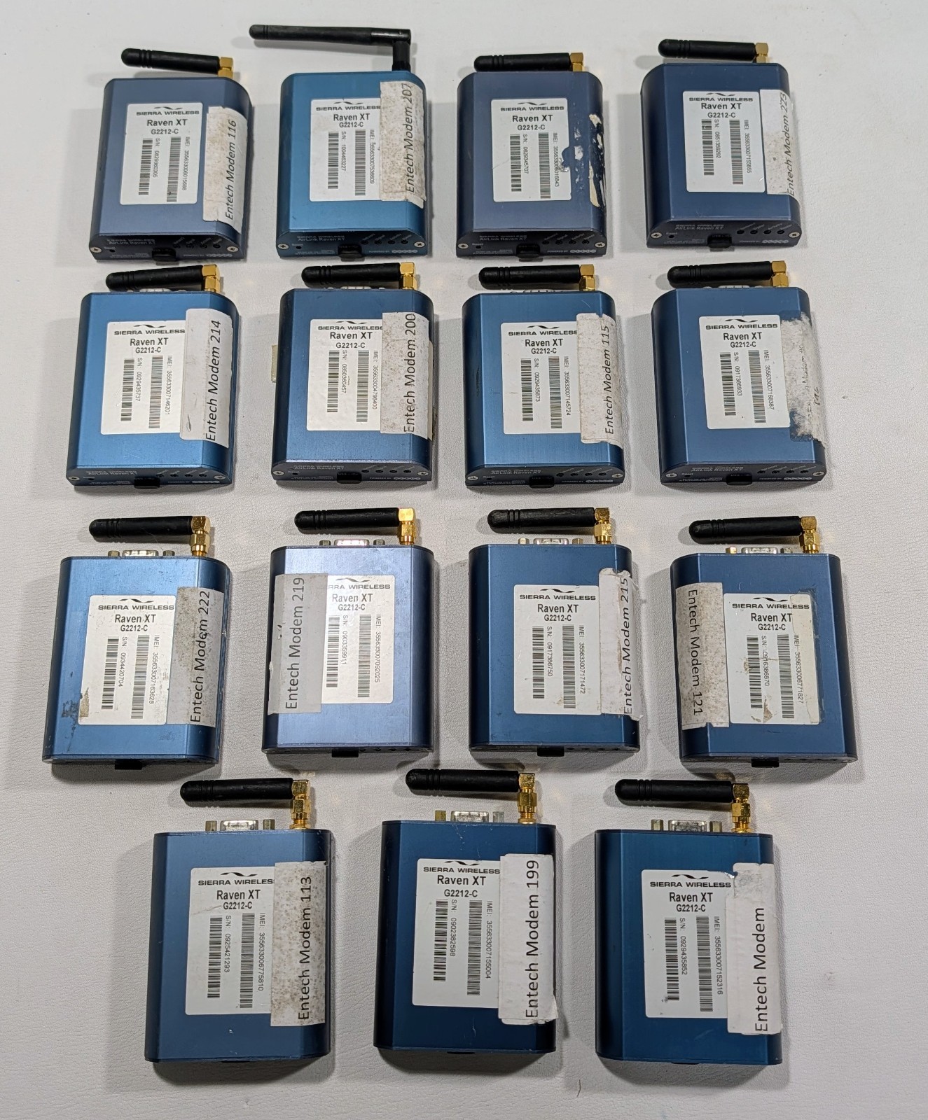 Lot Of 15 Sierra Wireless G2212-C Airlink Raven XT Modems with Antennas