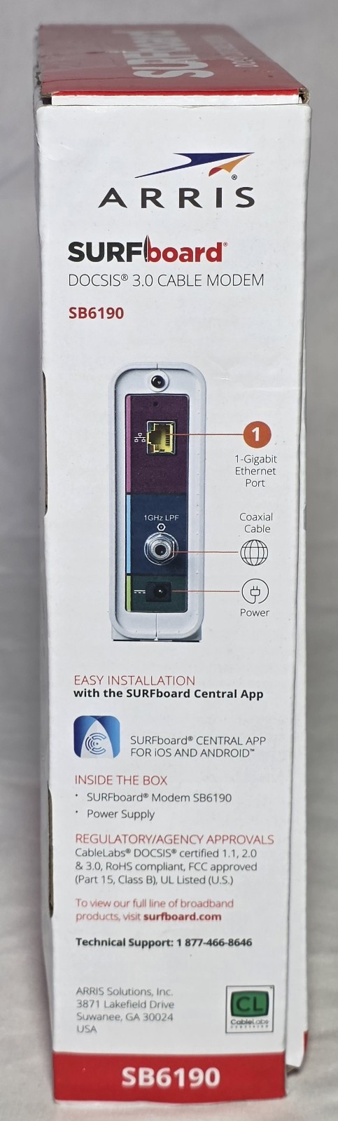 ARRIS SURFboard DOCSIS 3.0 Cable Modem – SB6190 NEW