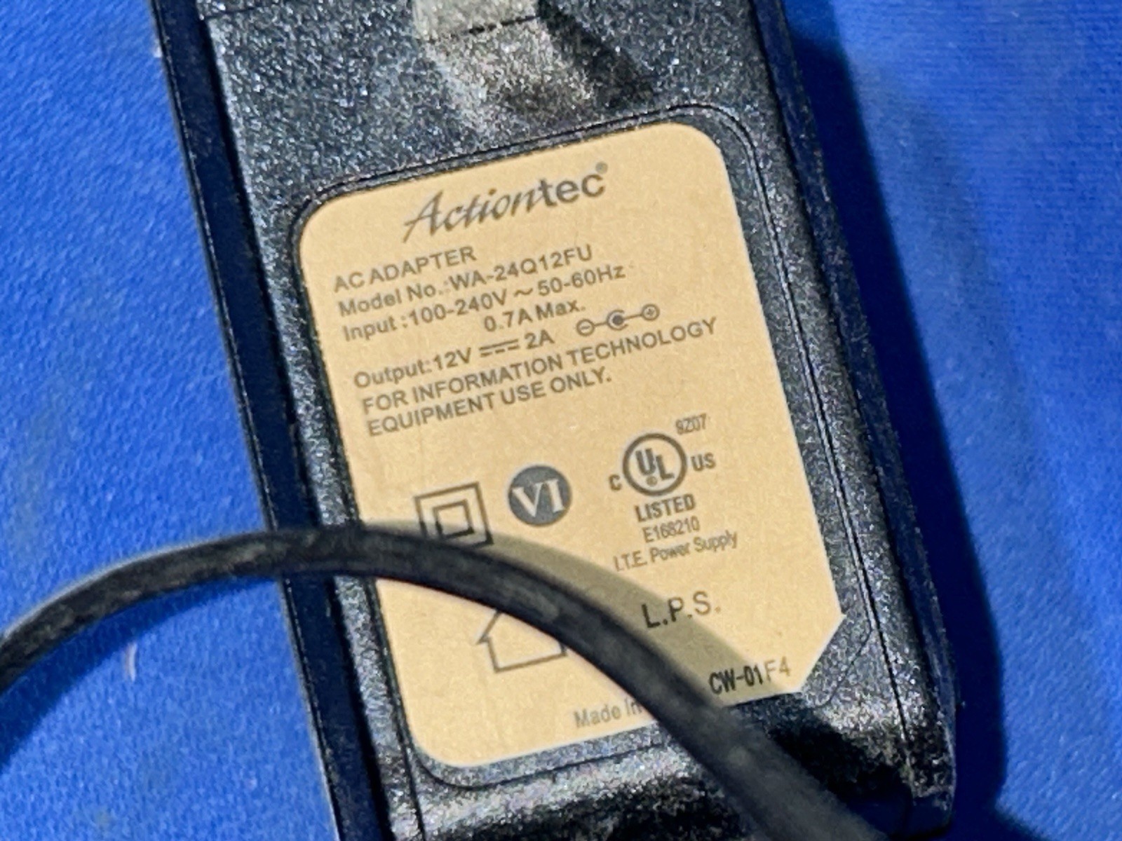 Actiontec WA-24Q12FU AC Adapter 12V./1.8A for CenturyLink Modems