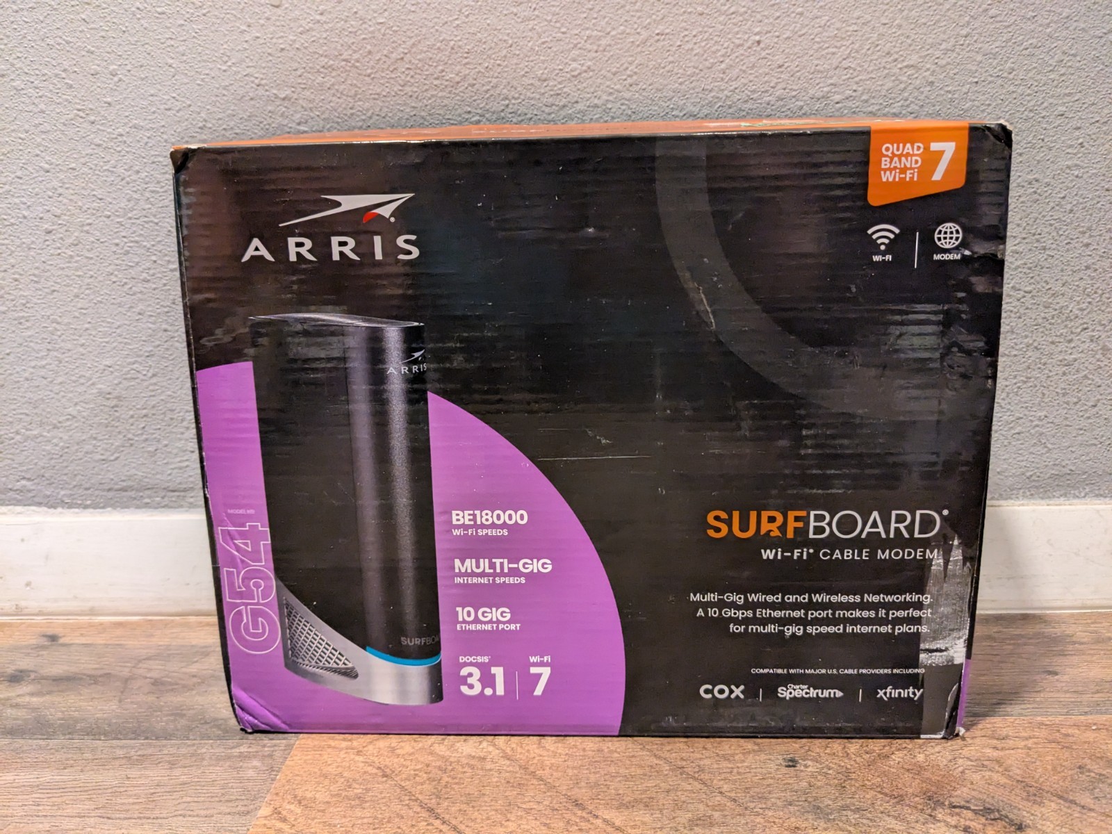 Arris G54 BE18000 WiFi 7 & DOCSIS 3.1 Cable Modem For Parts or Repair! READ!