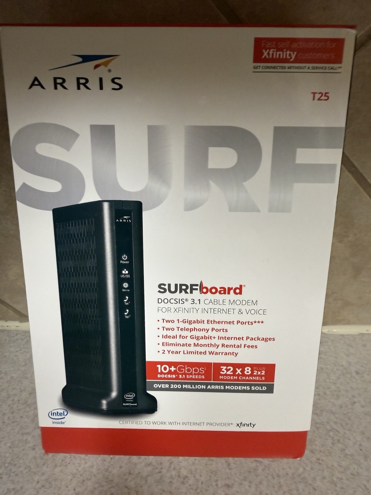 Arris Surfboard DOCSIS 3.1 Cable Modem – T25 Open Box Brand