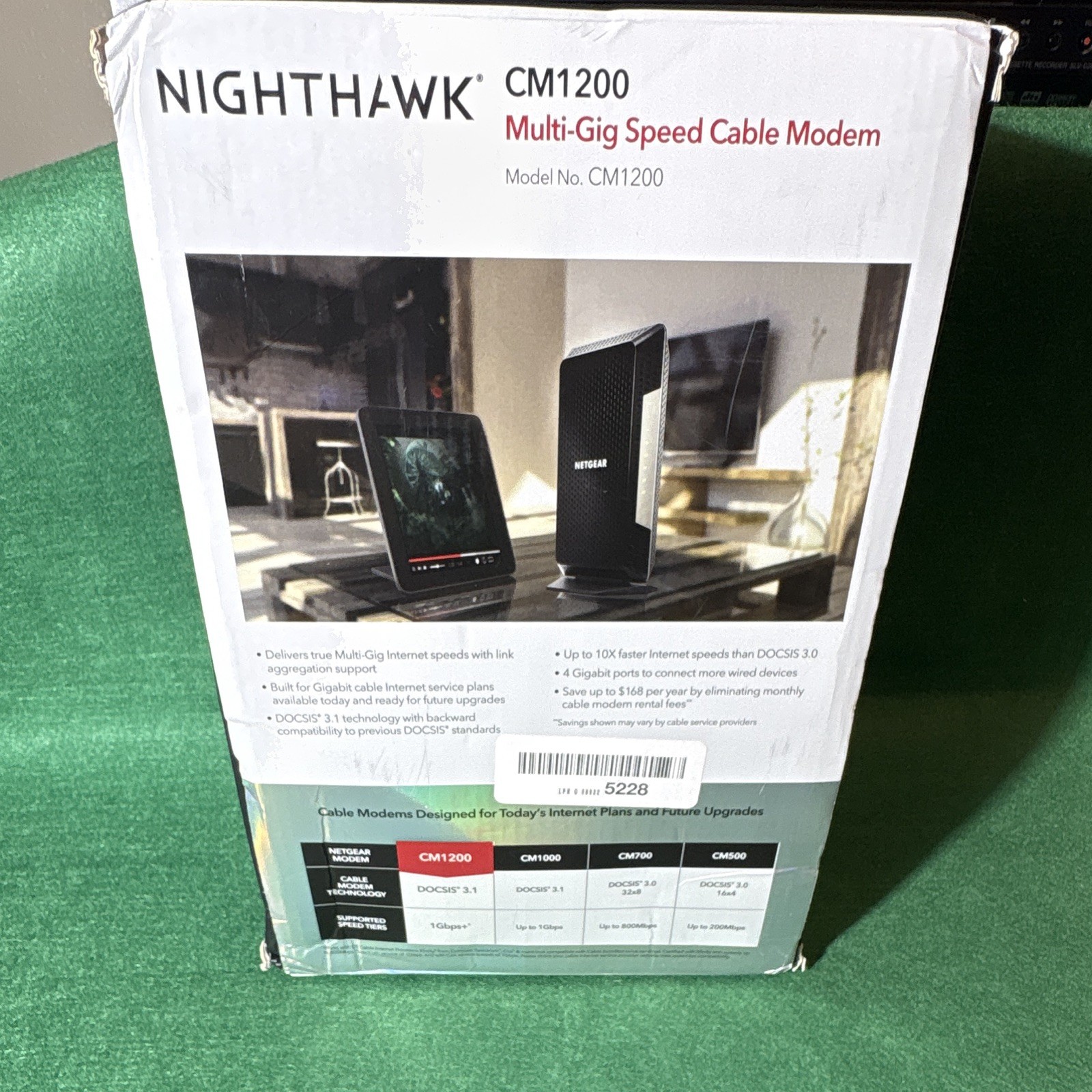 NETGEAR Nighthawk CM1200 DOCSIS 3.1 10Gbps Cable Modem 4-Port GigE