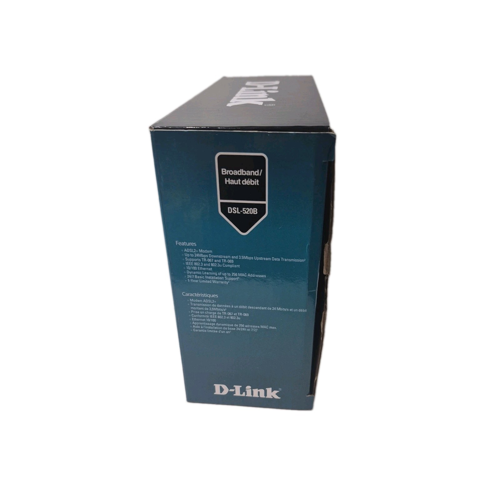 D-Link ADSL2+modem (DSL-520B) Broadband Faster DSL Connection New Open Box