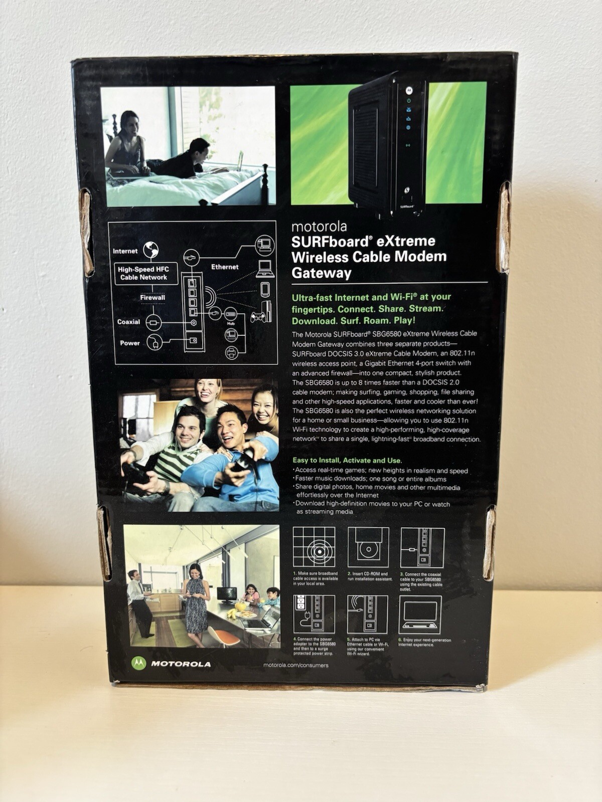Motorola SURFboard SBG6580 DOCSIS 3.0 eXtreme Wireless Cable Modem Gateway
