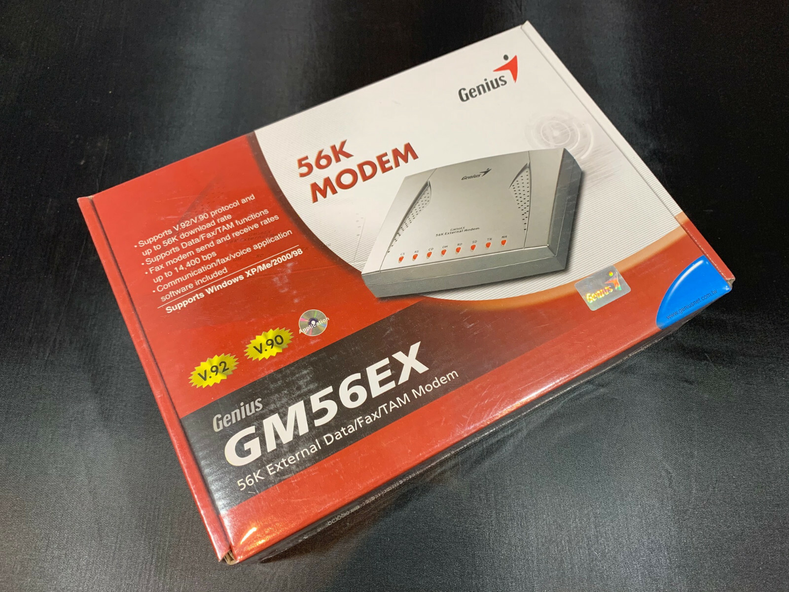 New! Genius 56k v92/v90 External Modem GM56EX with 240v UK PSU
