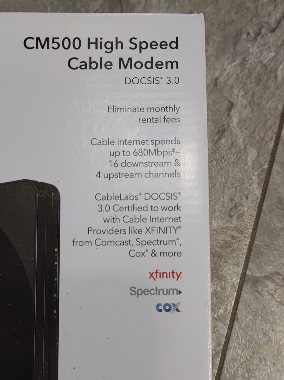 NETGEAR CM500 High Speed Cable Modem Black *Tested* (B5)