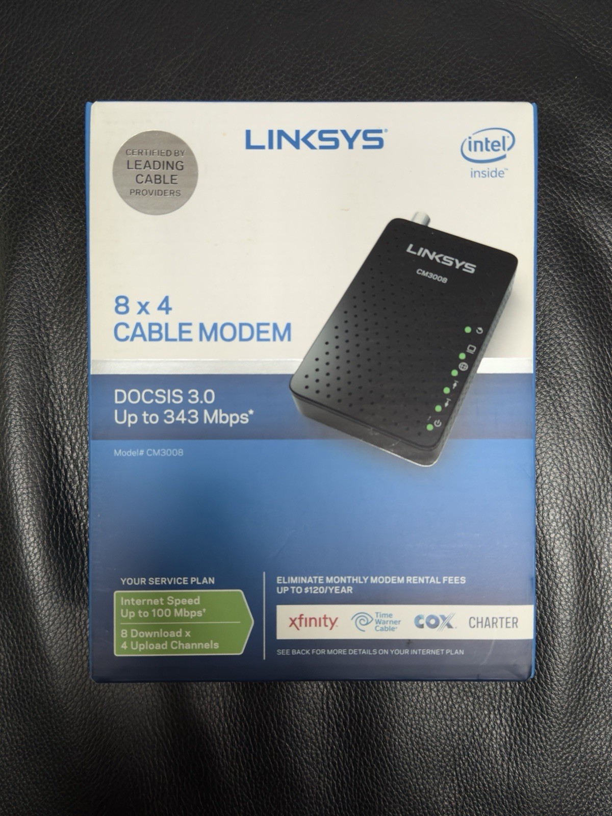 Broadband internet modem – Linksys DOCSIS 3.0 CM3008 Cable Modem