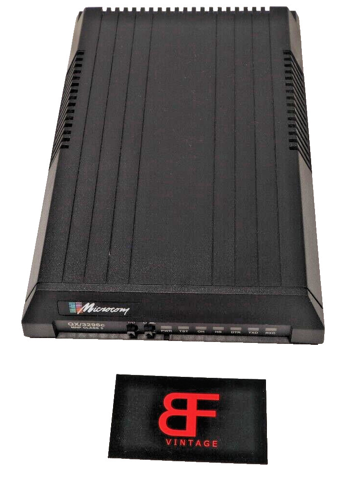 Microcom QX/3296c 19200 bps Modem No AC Adapter Collectabe El4196
