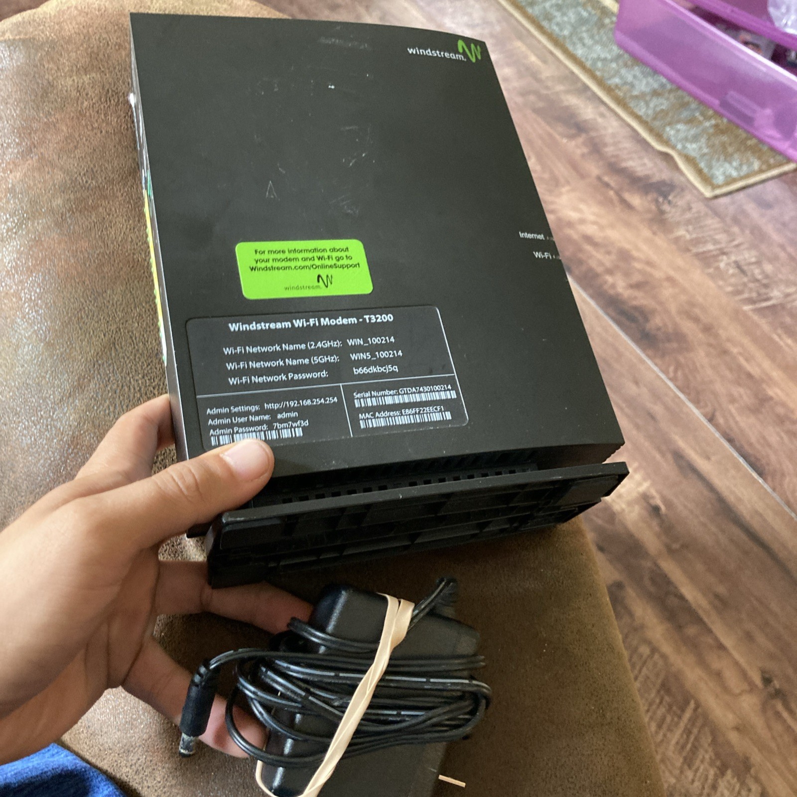 WINDSTREAM Actiontec Wi-Fi modem T3200 Bonded VDSL2 Wireless AC Gateway Router