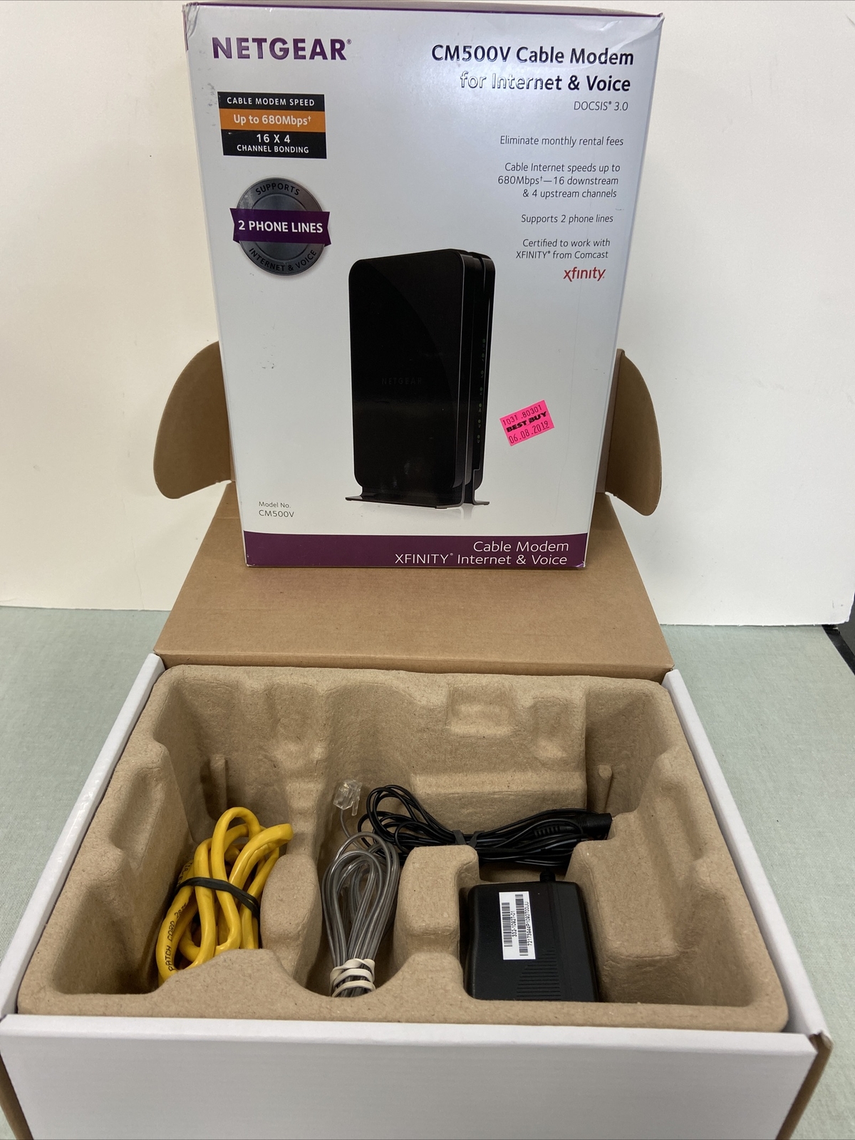 Netgear® CM500 16×4 DOCSIS 3.0 680Mbps-excellent Condition!!👍👍👍