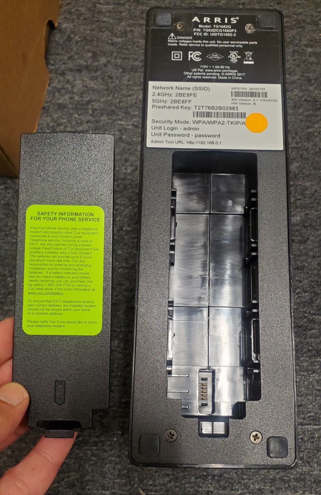 COX STRAIGHT UP MODEM. USED. NOT SURE IF IT CAN BE ACTIVATED.