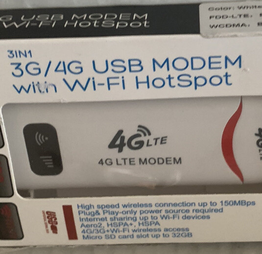 4G LTE Modem 3-in-1 3G/4G USB Modem with WiFi Hotspot