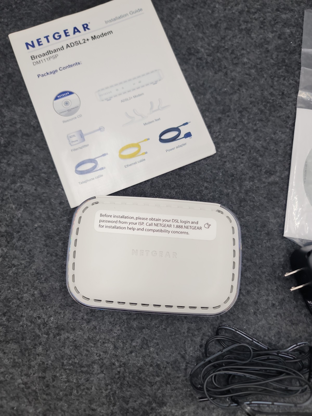Netgear DM111PSPv2 ADSL2+ Modem High-Speed DSL Internet Modem Router