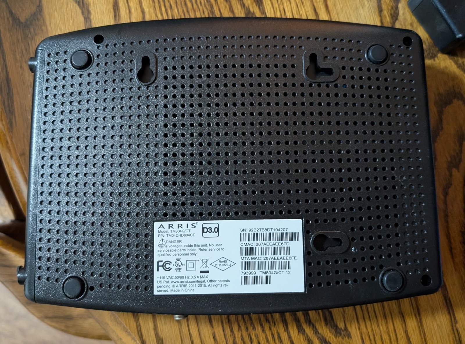 Arris Touchstone TM804G Telephone Cable Modem