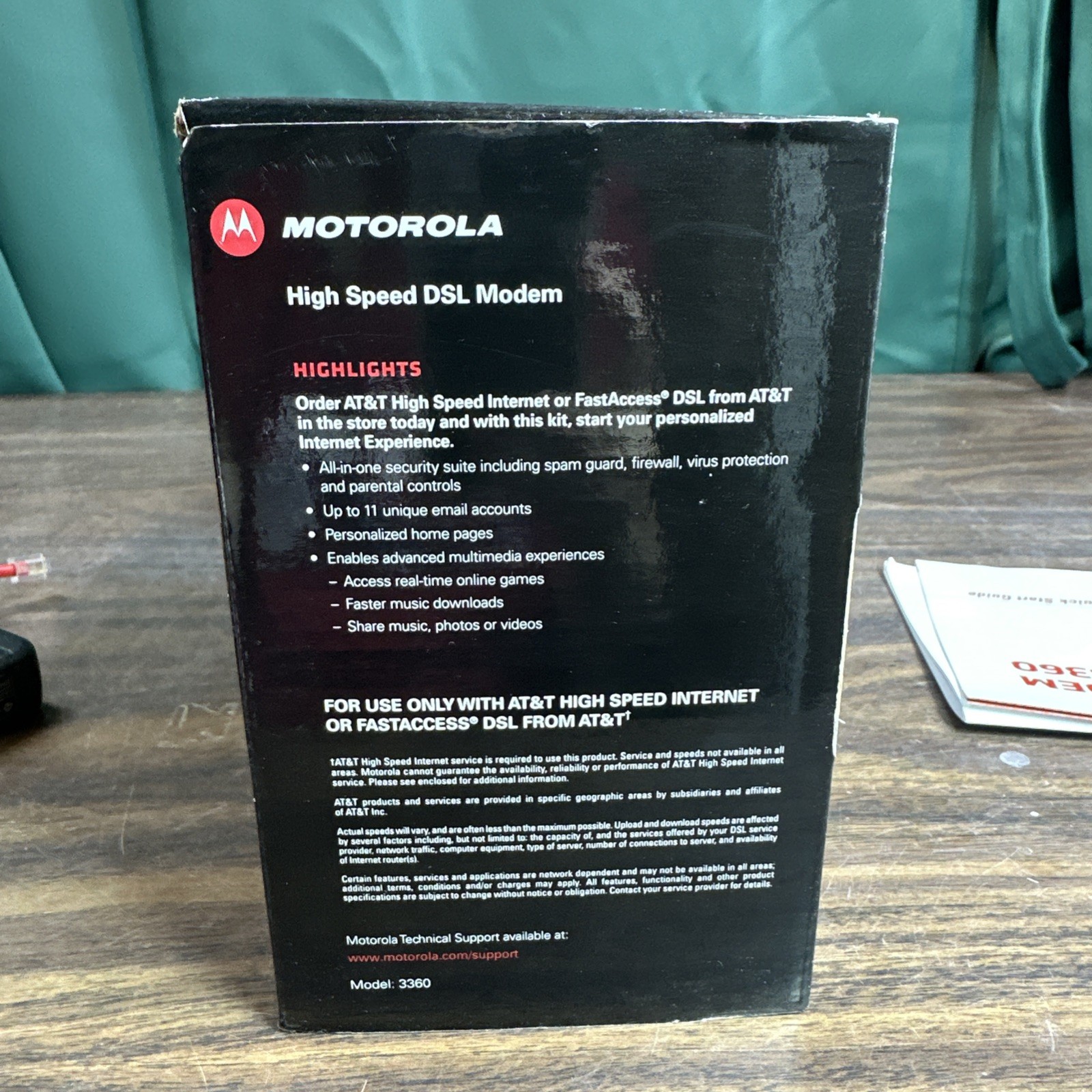 Motorola 3360 Modem – For Use With AT&T DSL High Speed Internet & FASTACCESS DSL