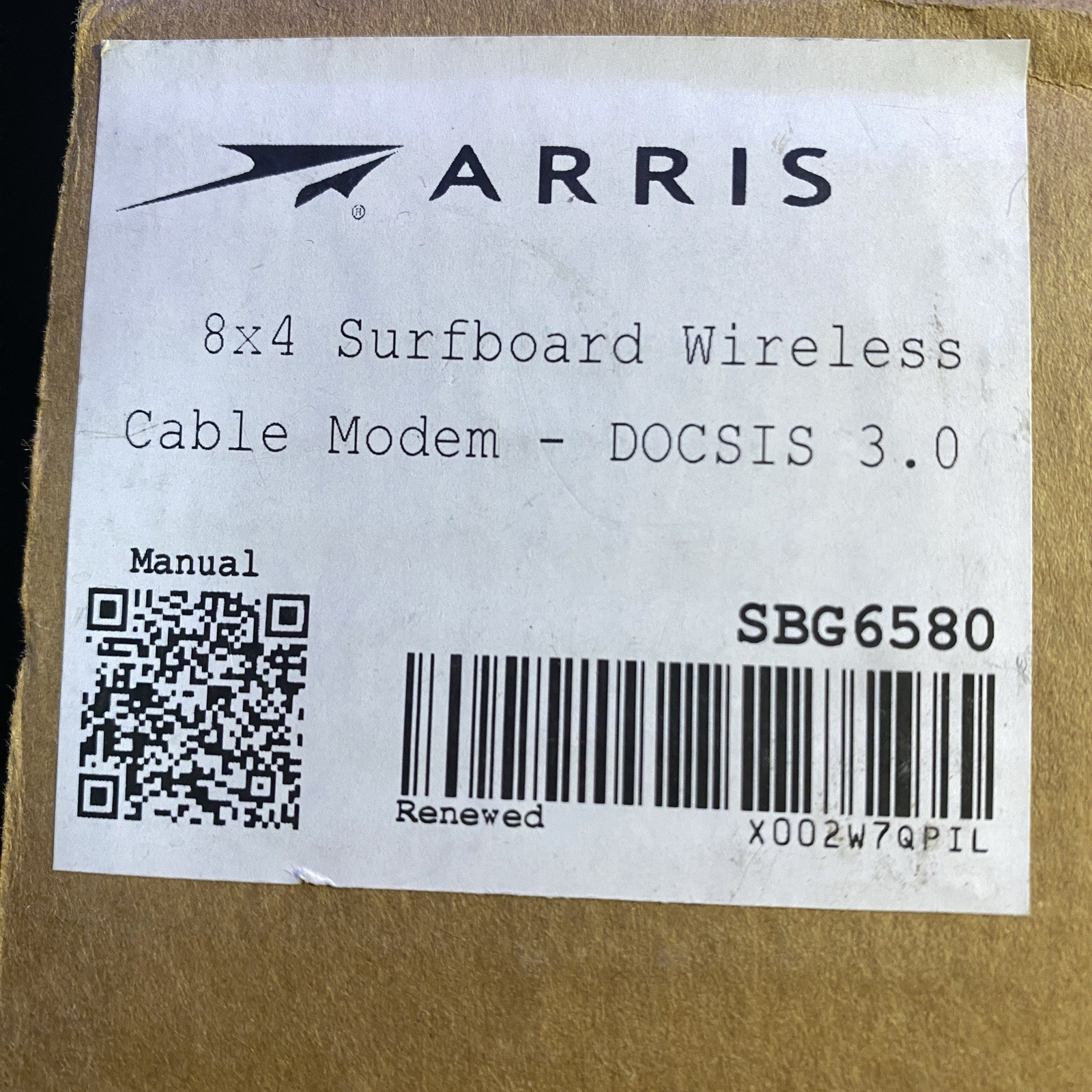 Motorola ARRIS SURFboard SBG6580 DOCSIS 3.0 Cable Modem Wi-Fi Router